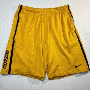 Nike 2013 Mizzou Tigers University Of Missouri Mesh Training Shorts Gold XL